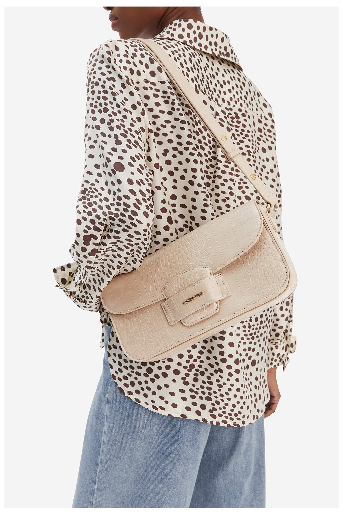 Сумка З Ремінцем Gino Rossi EO-LDA8554A БЕЖЕВИЙ