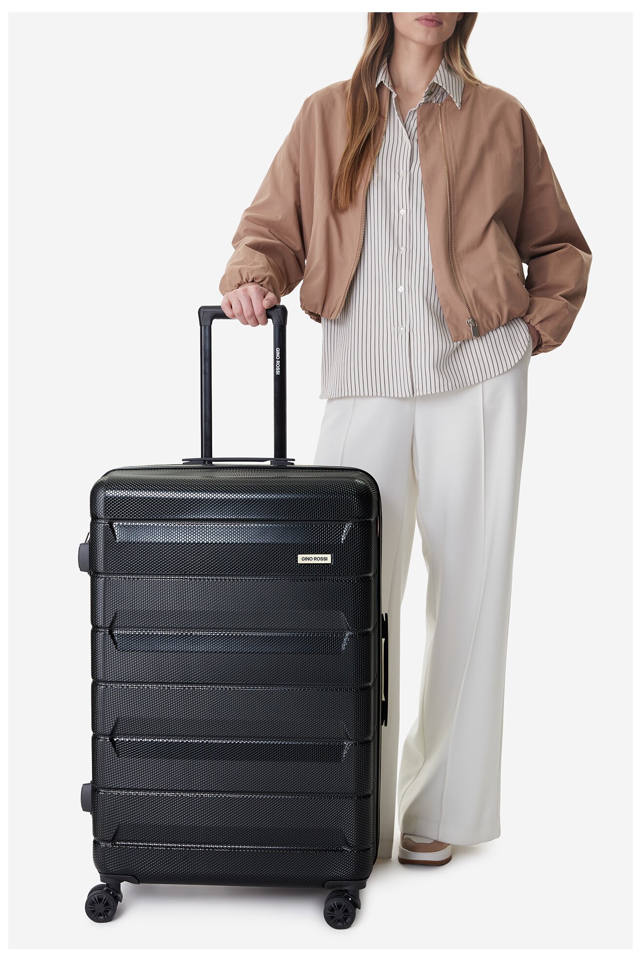 Walizka Gino Rossi CEO-GIN-L-005-BLACK Czarny