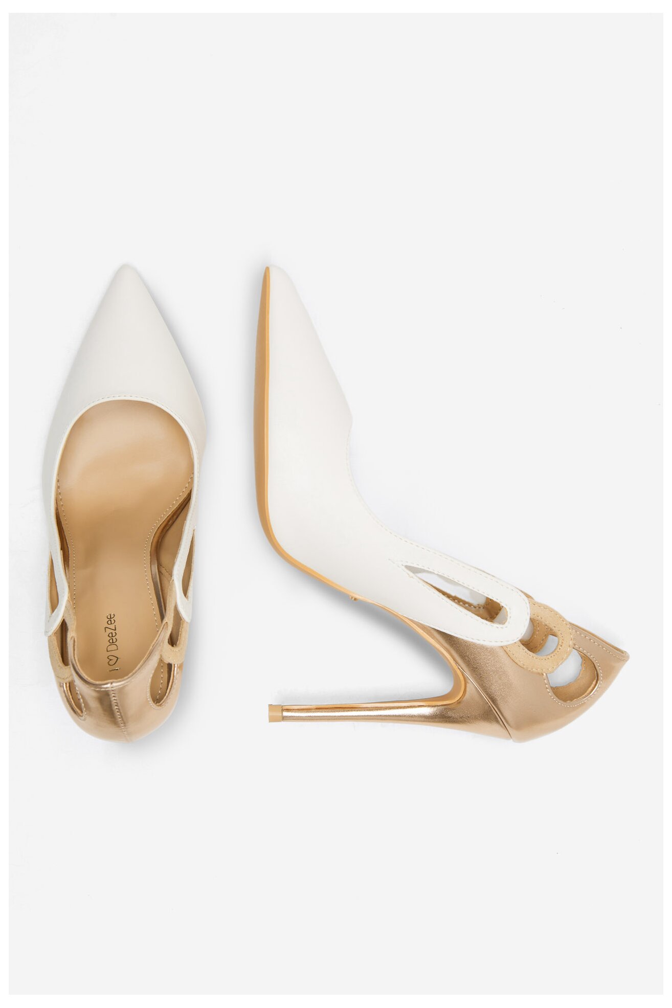 Pantofi cu toc DeeZee KL-92831-619 ALB