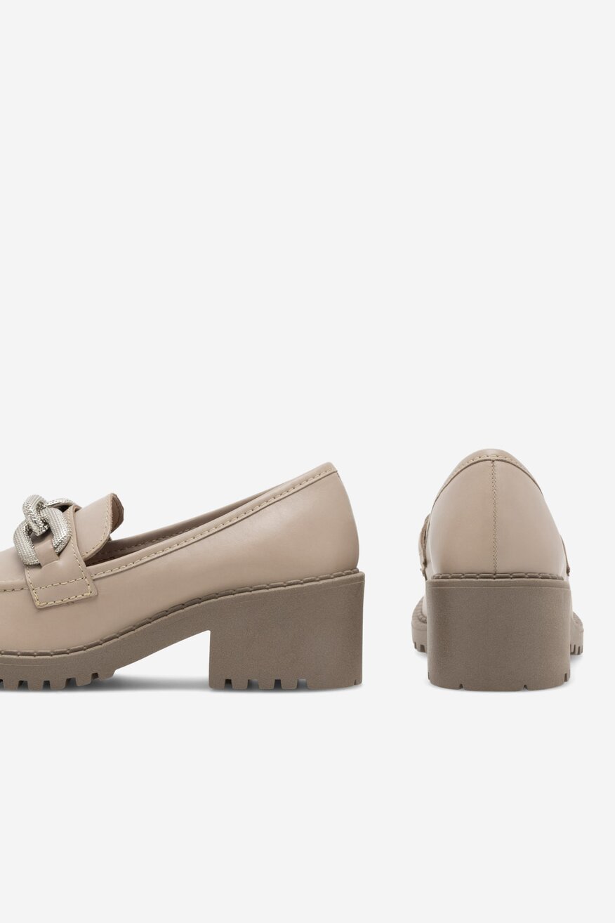 Sergio Bardi - Loafersy skórzane na obcasie - 5905588346241