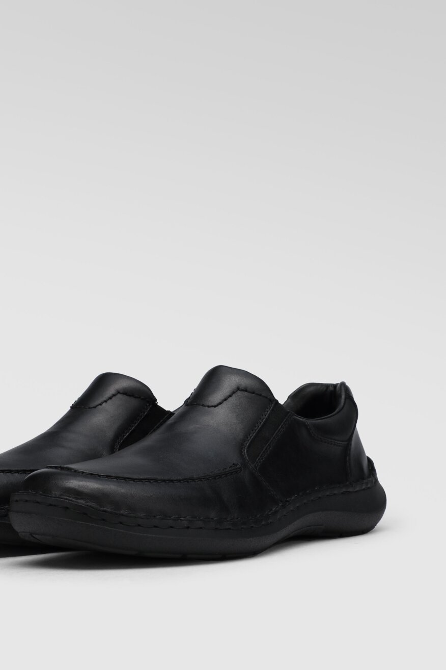 Rieker - Skórzane półbuty czarne - 5903698565521