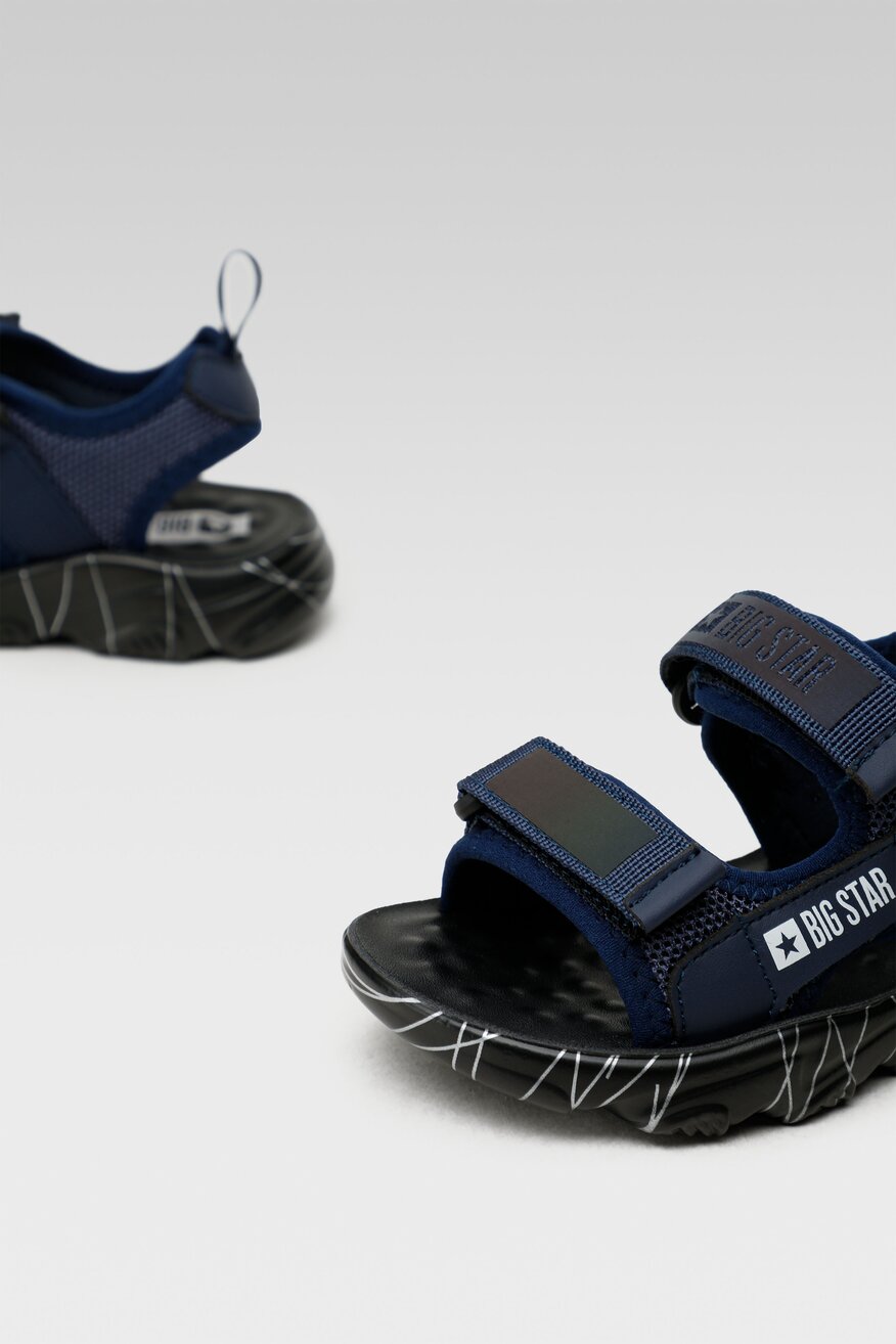 
                Big Star - Sandały granatowe na rzep - 5904248365585