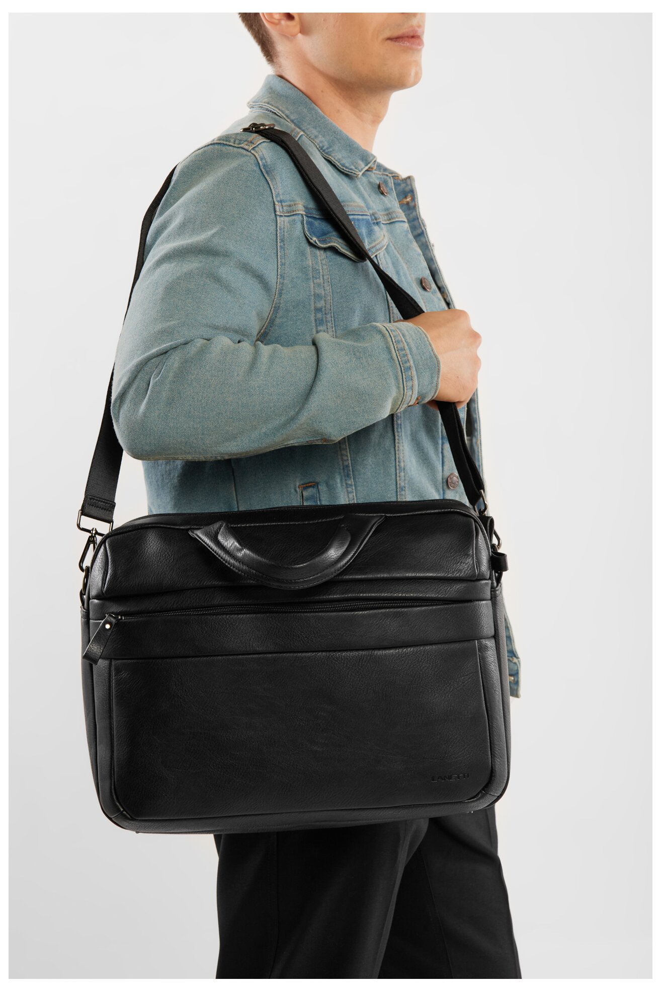Torba męska Lanetti LAN-N-008-05 Czarny