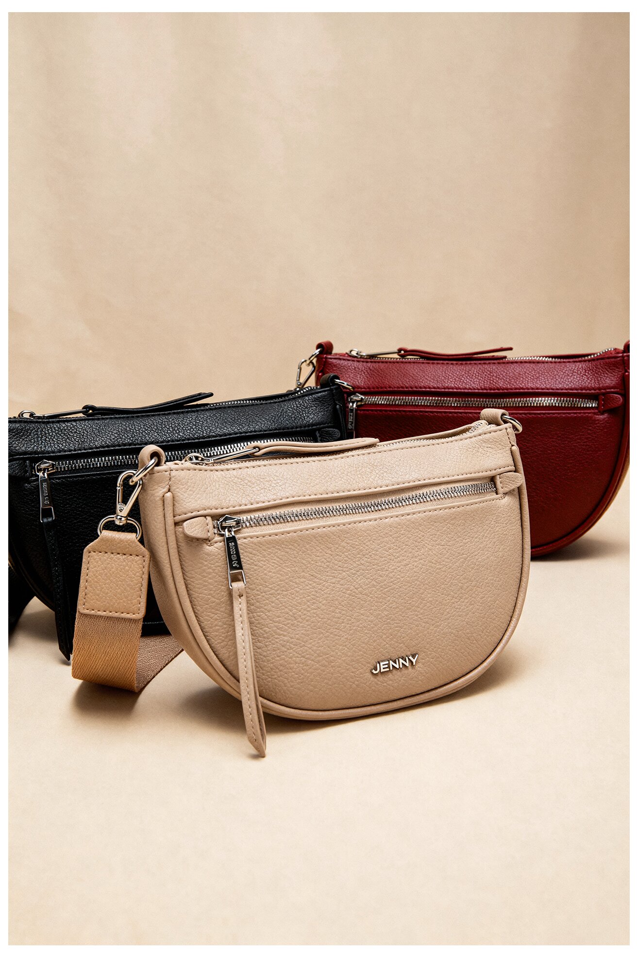 Дамска чанта Jenny C-JNY-M-002-08 ТЪМНОБЕЖОВ