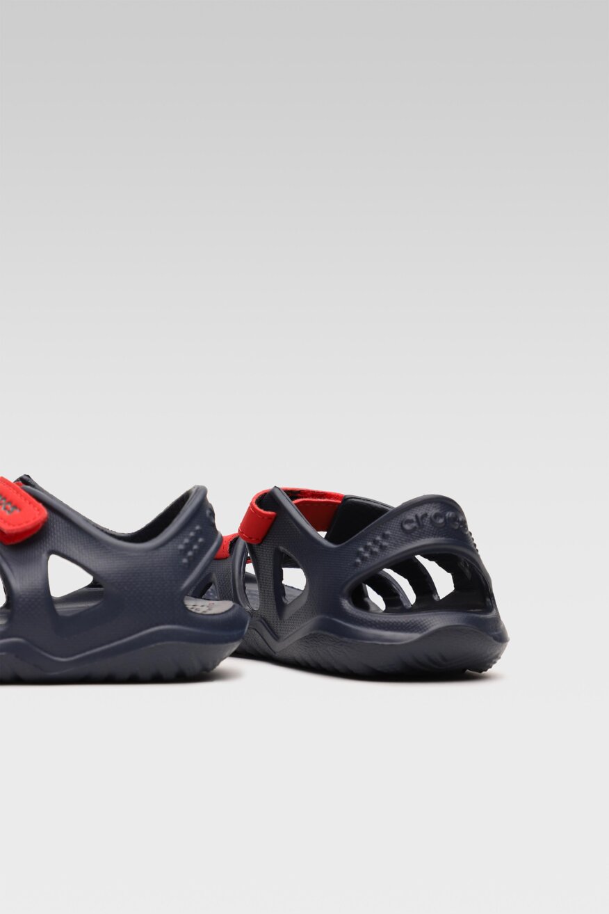 Crocs - Sandały granatowe na rzep - 5903698378022