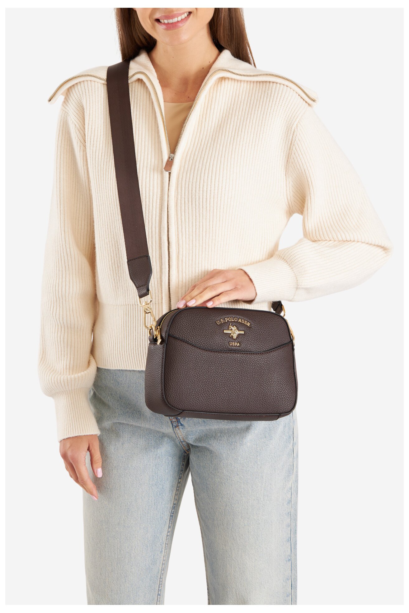 Torebka U.S. POLO ASSN. BIUXT6206WVP Brązowy ciemny