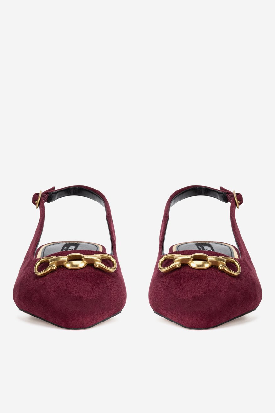 
                NINE WEST - Baleriny z odkrytą piętą - 5905588889748