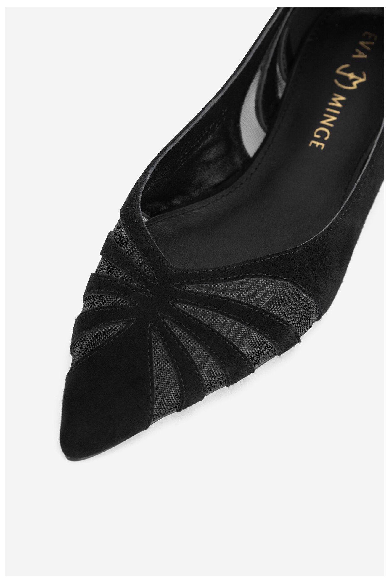 Baleriny EVA MINGE LUCY-V1166-08-1 Czarny