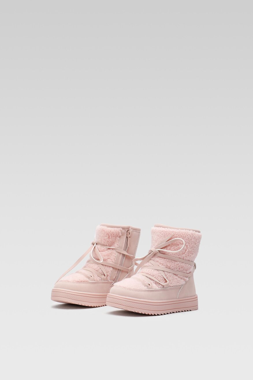 
                Trzewiki Nelli Blu - Śniegowce ocieplane Różowy jasny - 5904862387147