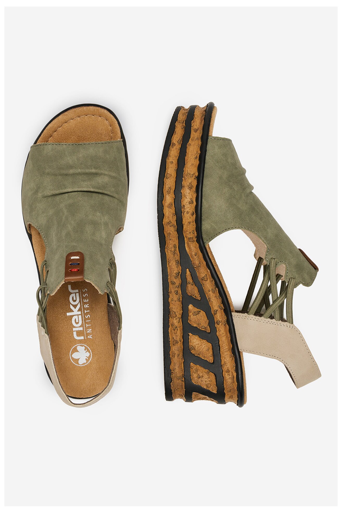 Sandały Rieker CEO-68175-52 Oliwkowy jasny