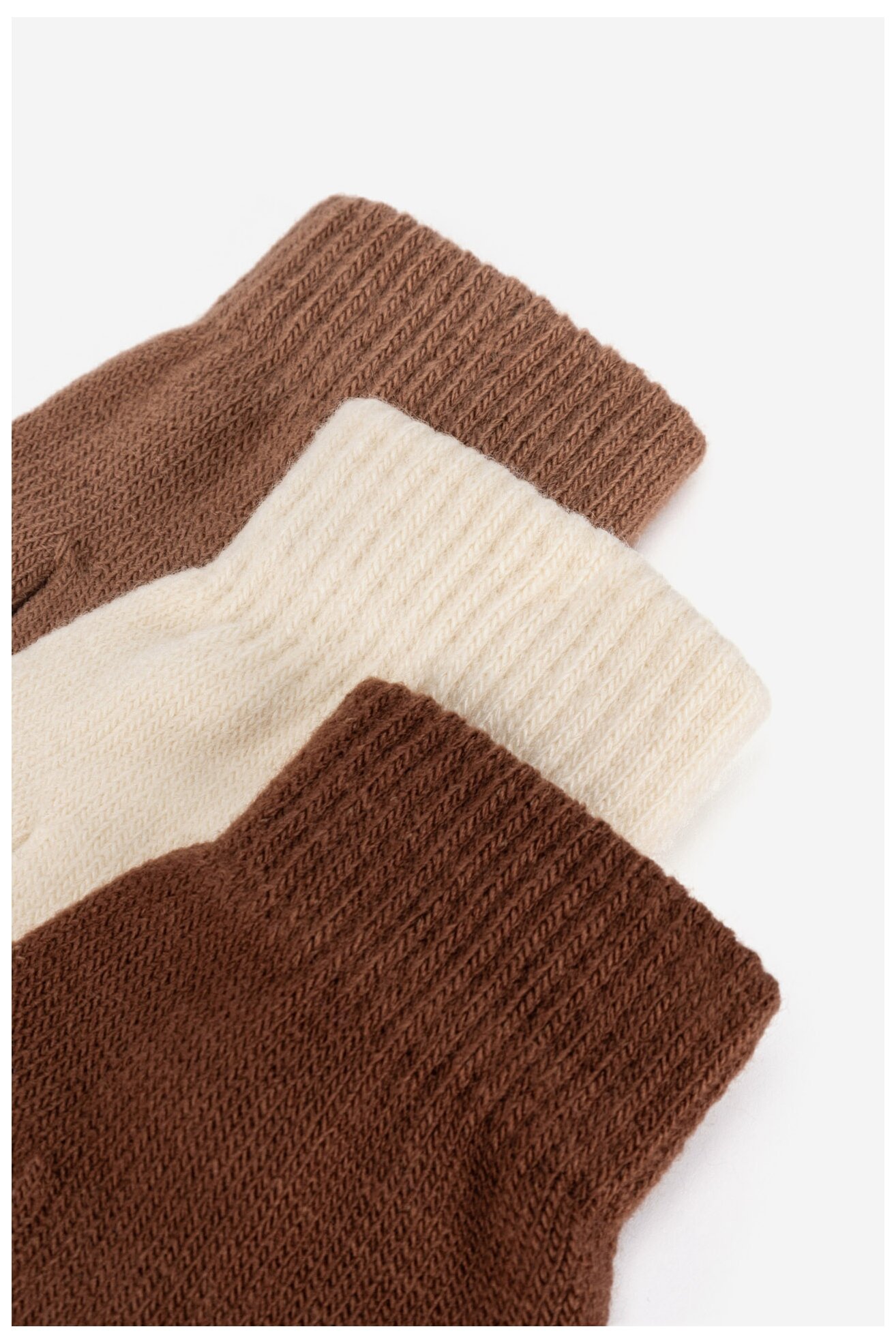 Рукавички Дитячі Action Boy 8K6-001-AW24 (3-PACK) КОРИЧНЕВИЙ