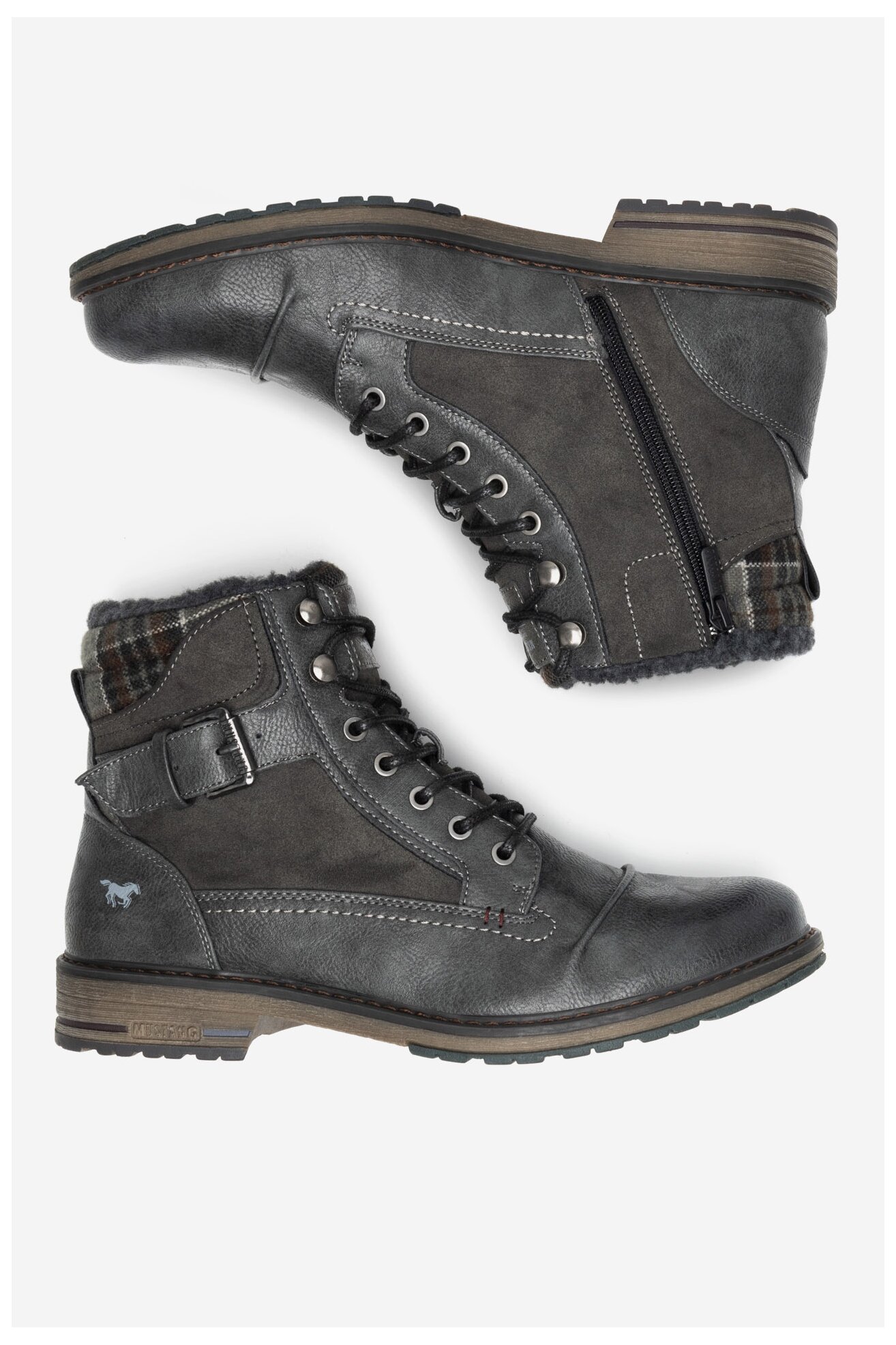 Trzewiki Mustang 4157-605 Szary
