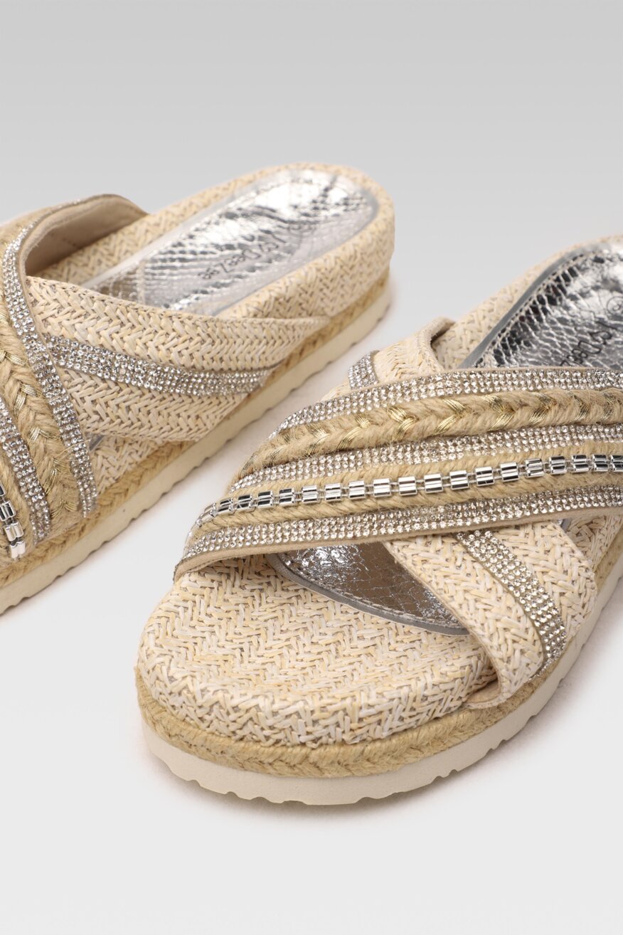 
                DeeZee - Klapki boho beżowe - 5903698675619