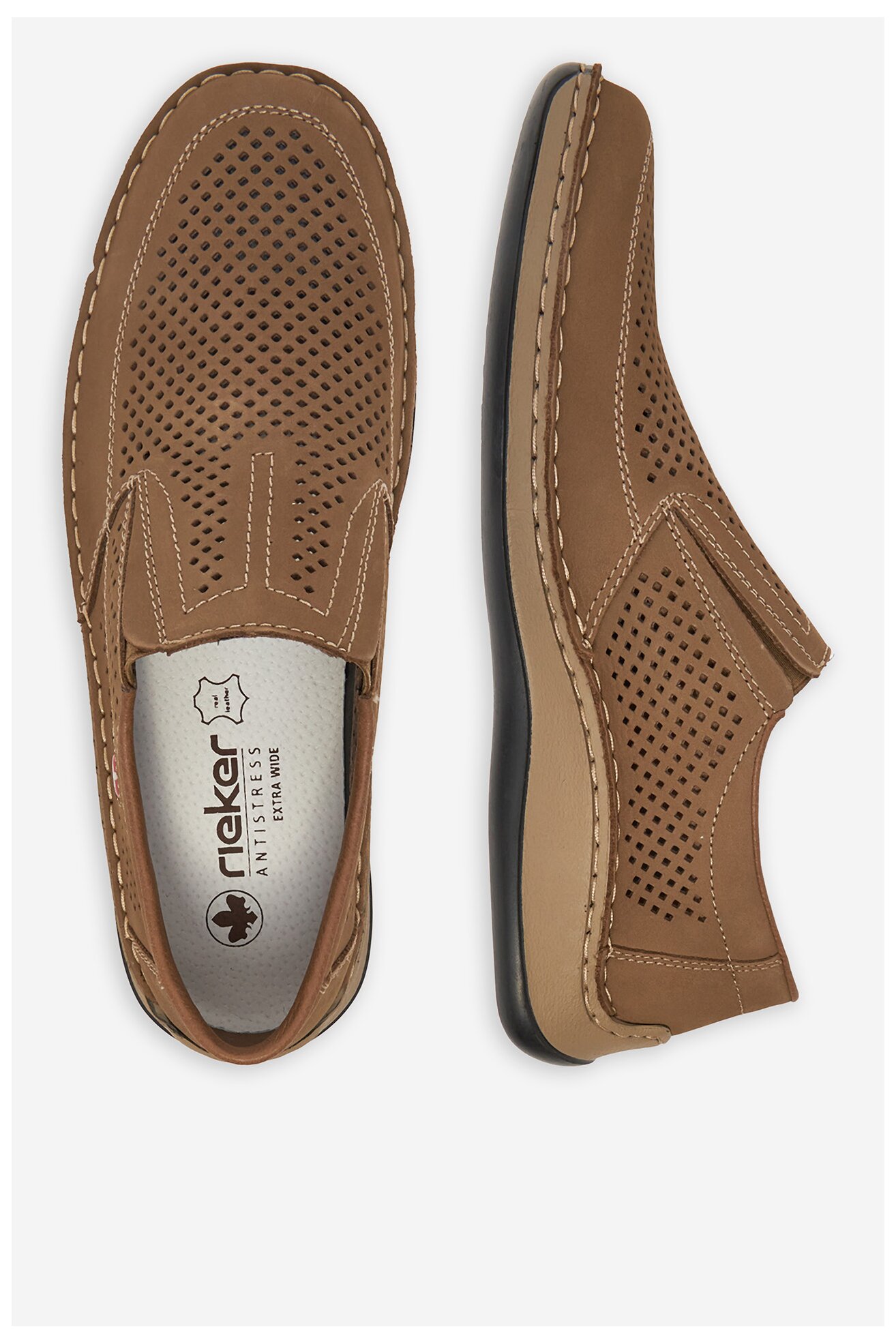 Półbuty Rieker 05277-64 Beżowy