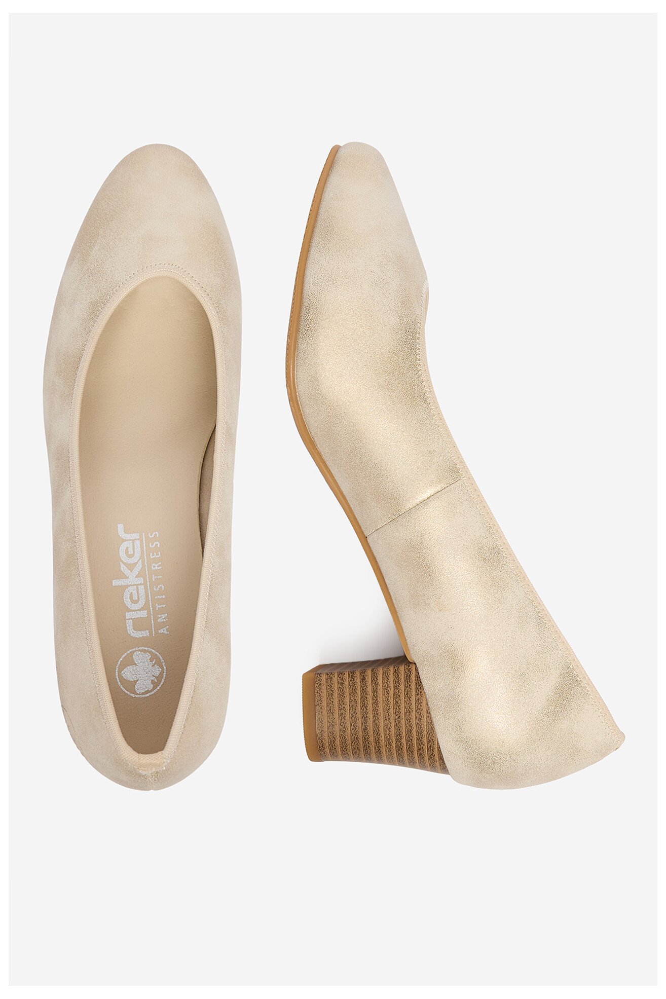 Czółenka Rieker CEO-44650-91 Złoty