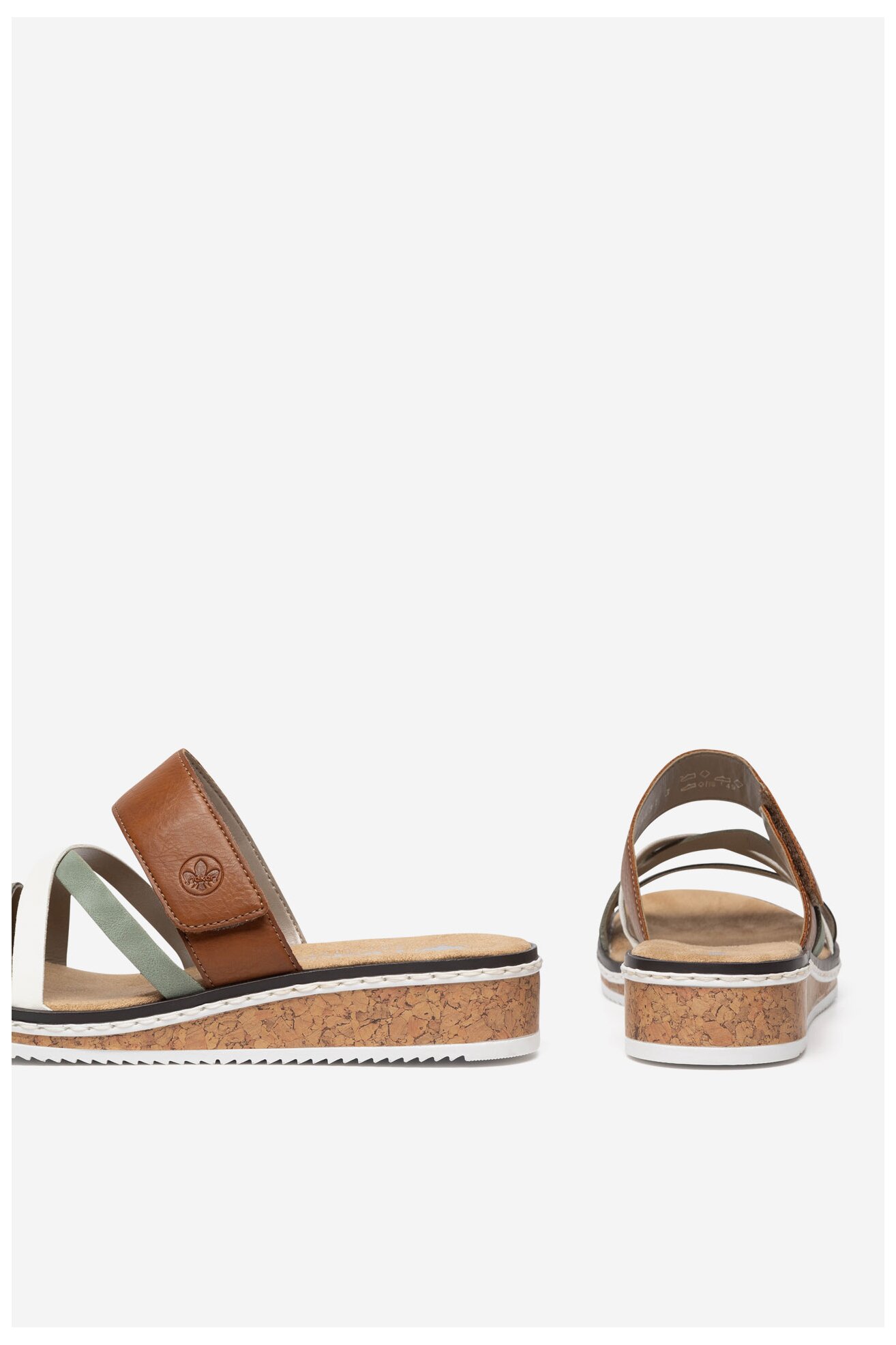 Klapki Rieker V3652-91 Zielony