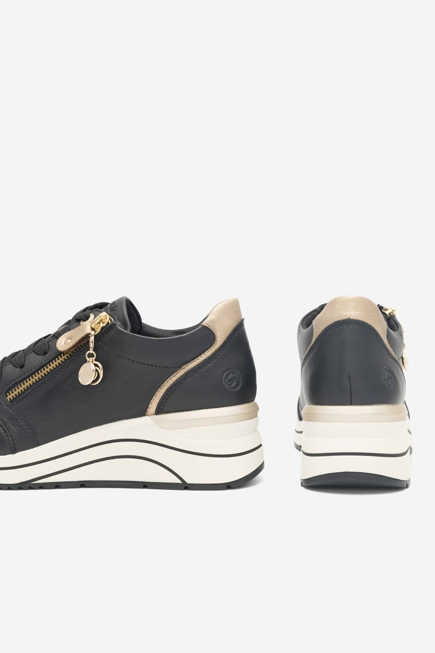 Remonte - Sneakersy skórzane na koturnie - 2230062966213