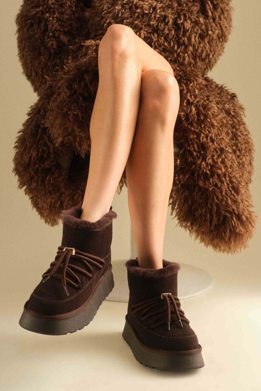 Badura - Śniegowce zamszowe ocieplane - 5905588964155