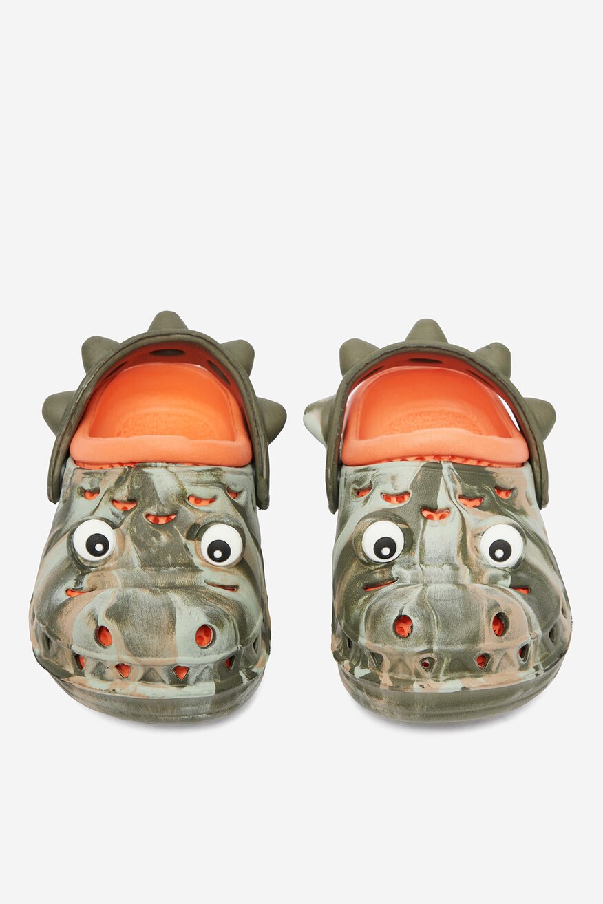 Action Boy - Klapki basenowe z aplikacją khaki - 5904248660369