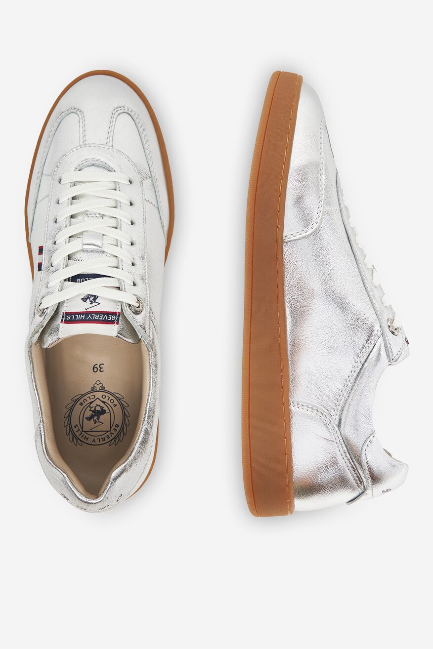 Sneakerși Beverly Hills Polo Club ARGINTIU - 5906751163962