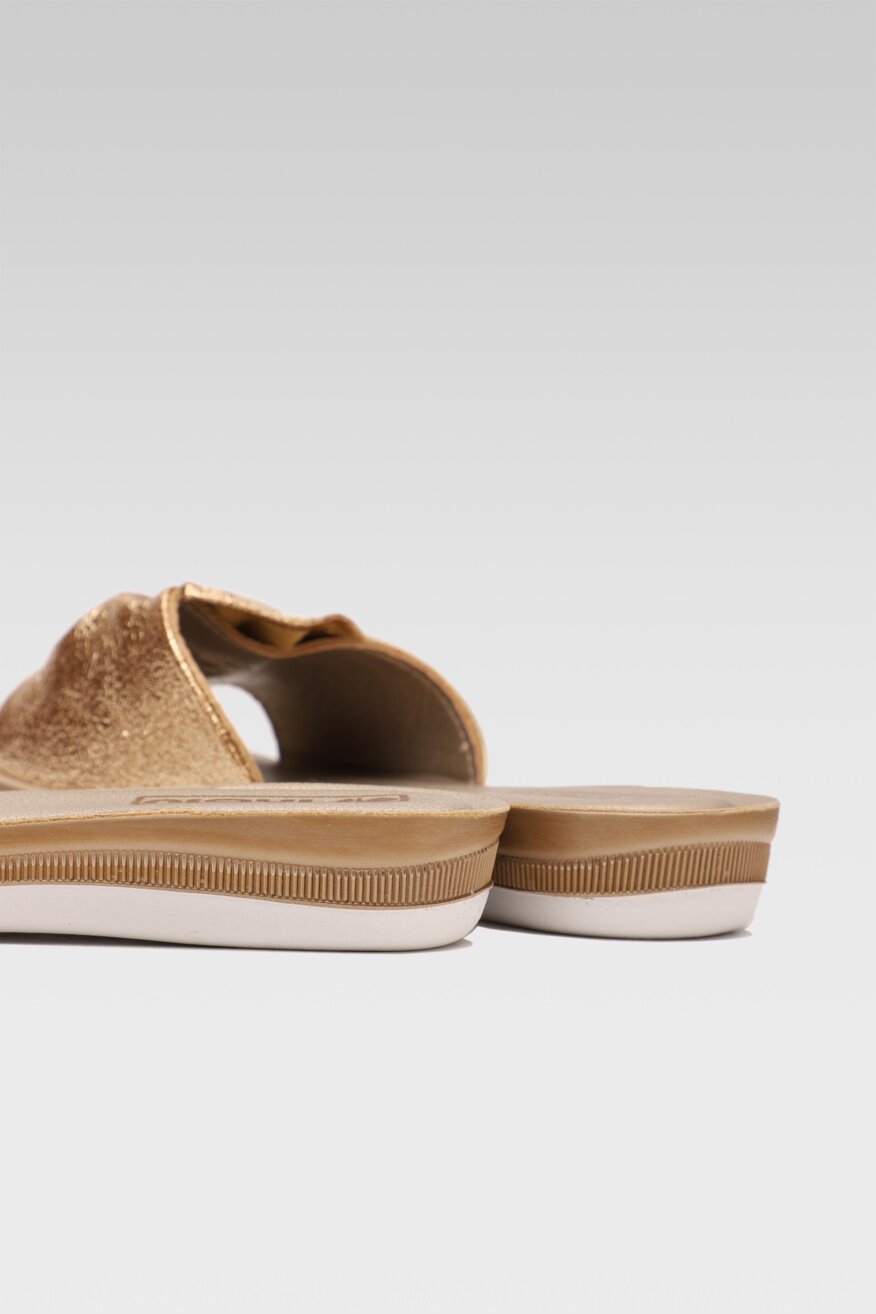 
                Inblu - Klapki metaliczne złote - 5903698501987