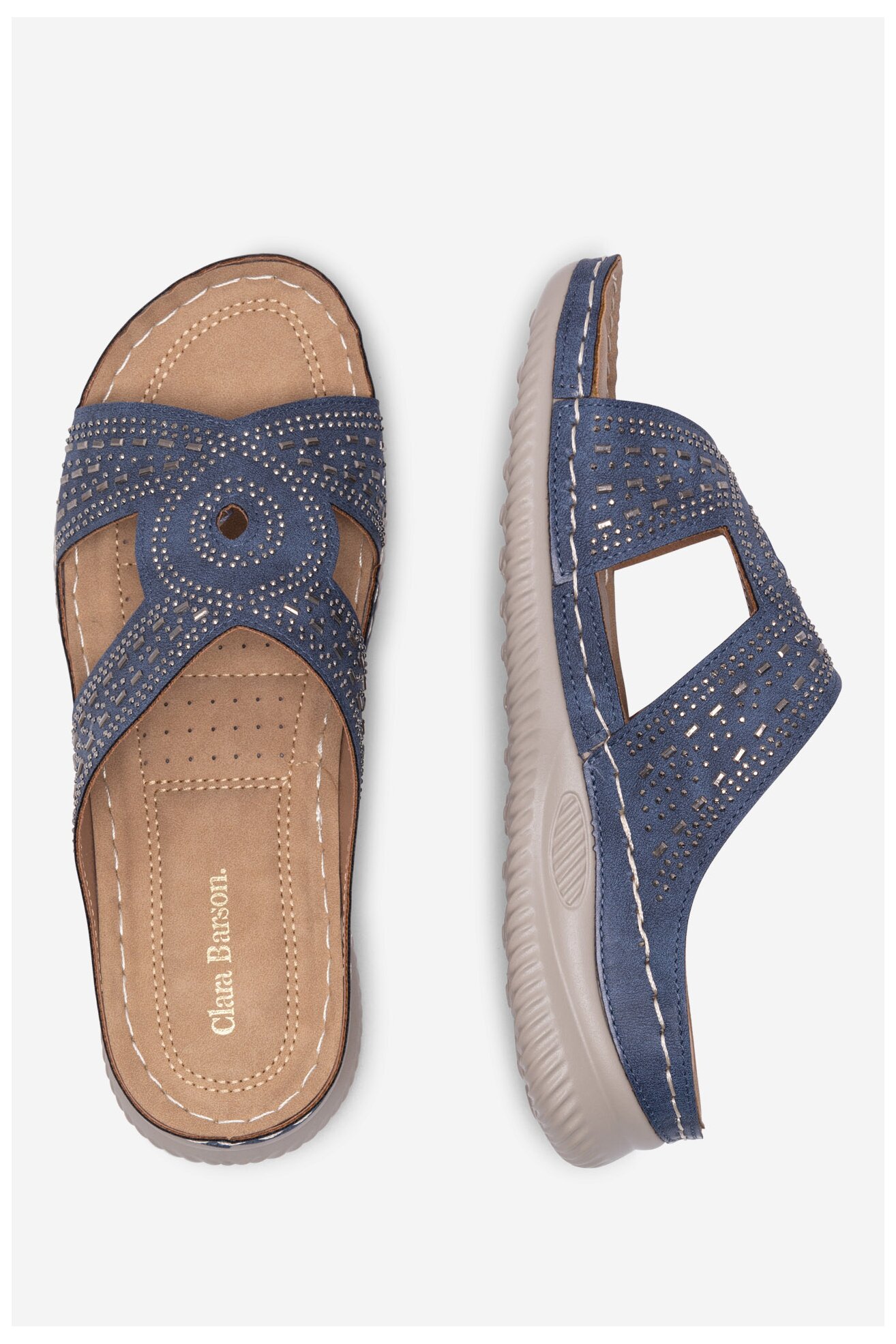 Шльопанець Clara Barson WYL05010-30 ГОЛУБИЙ
