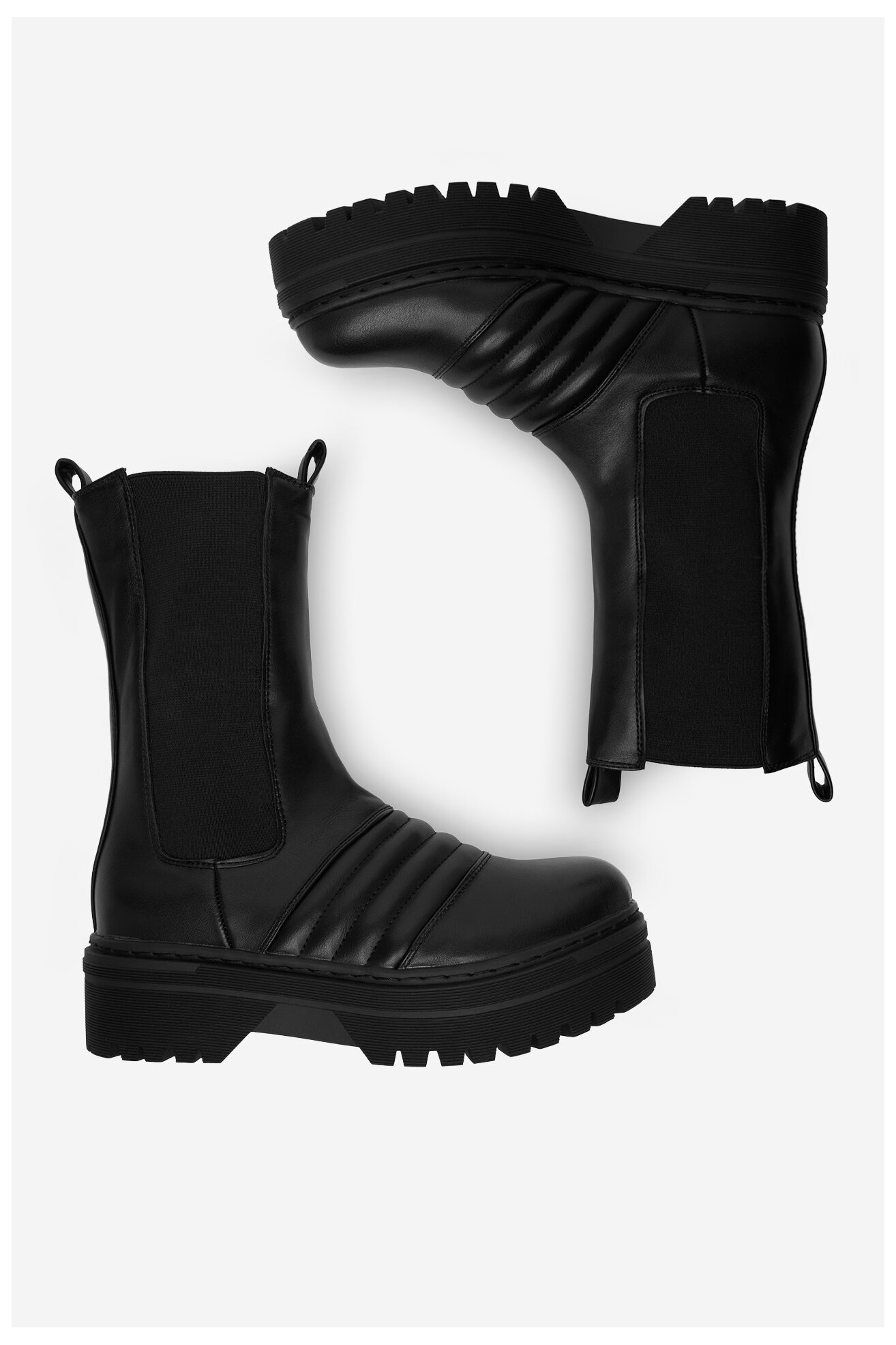 Ghete DeeZee 12888-5-BLACK PU NEGRU