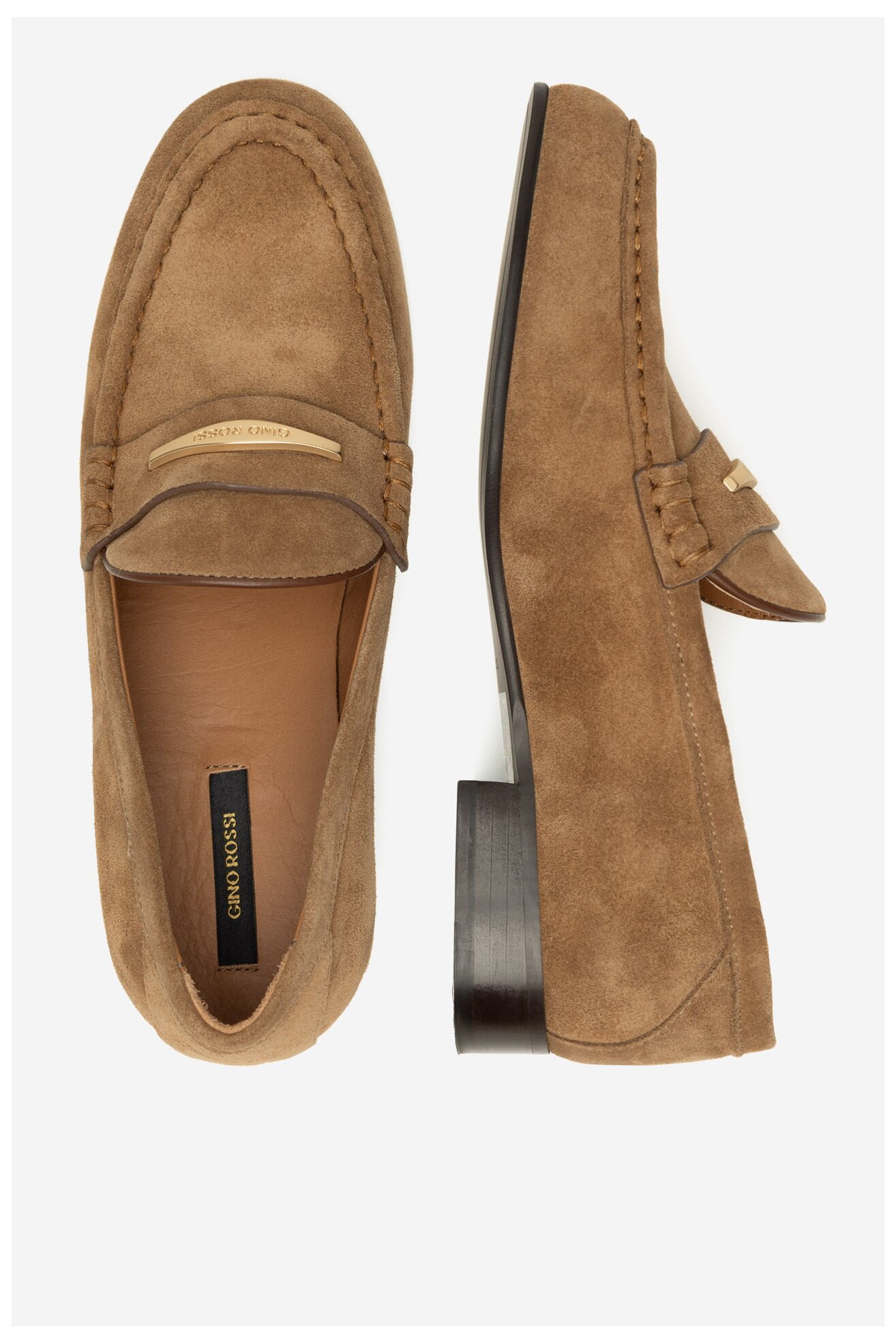 Mokasyn Gino Rossi ELYSE-130 Beżowy ciemny