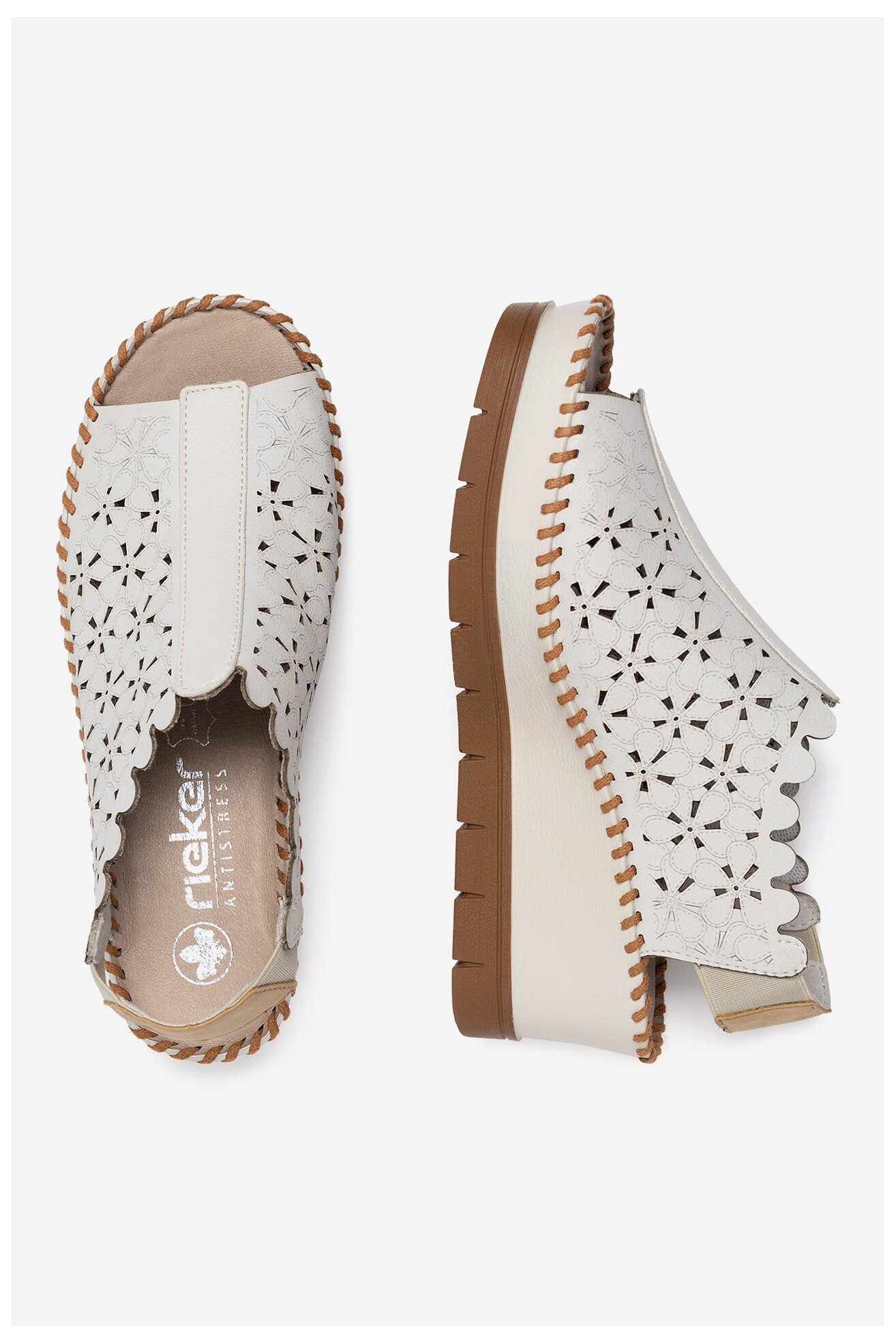 Szandál Rieker 60355-80 FEHÉR