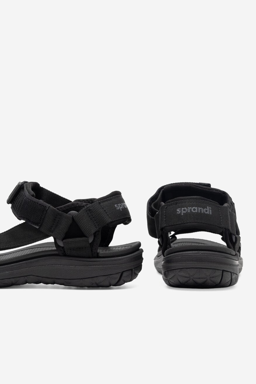 
                Sprandi - Sandały czarne na rzep - 5903698355665