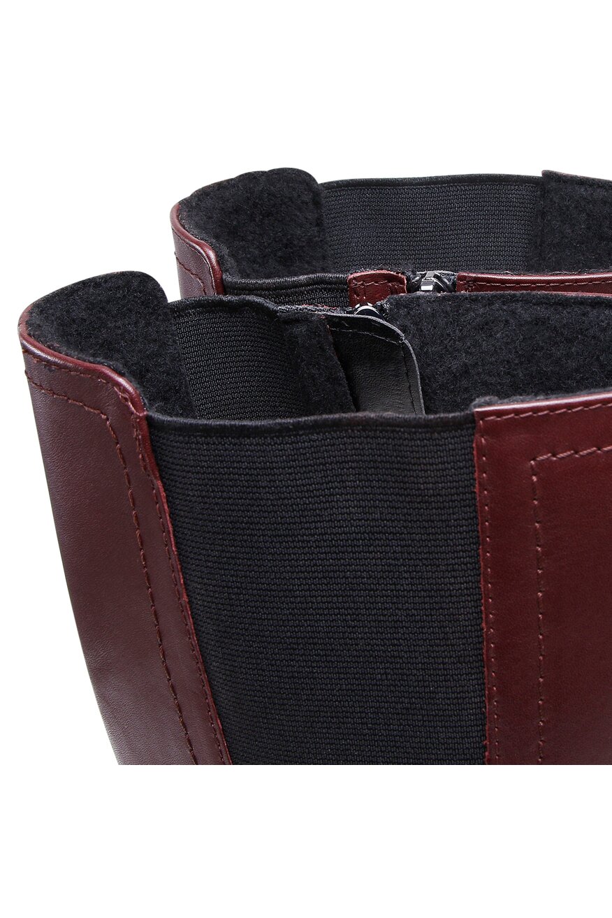 
                Kozaki Go Soft - Kozaki skórzane ocieplane Bordowy - 5904862456669