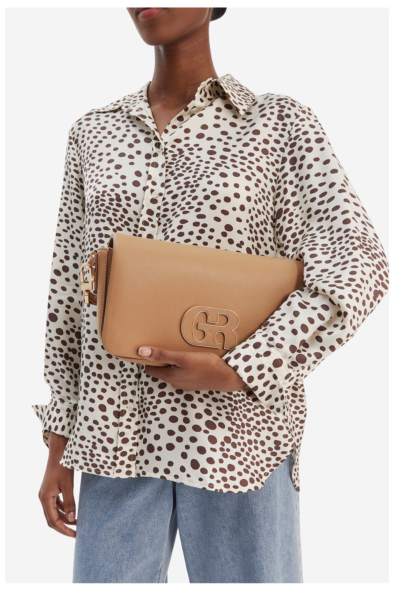 Сумка З Ремінцем Gino Rossi EO-LDA8553 СВІТЛО-БЕЖЕВИЙ