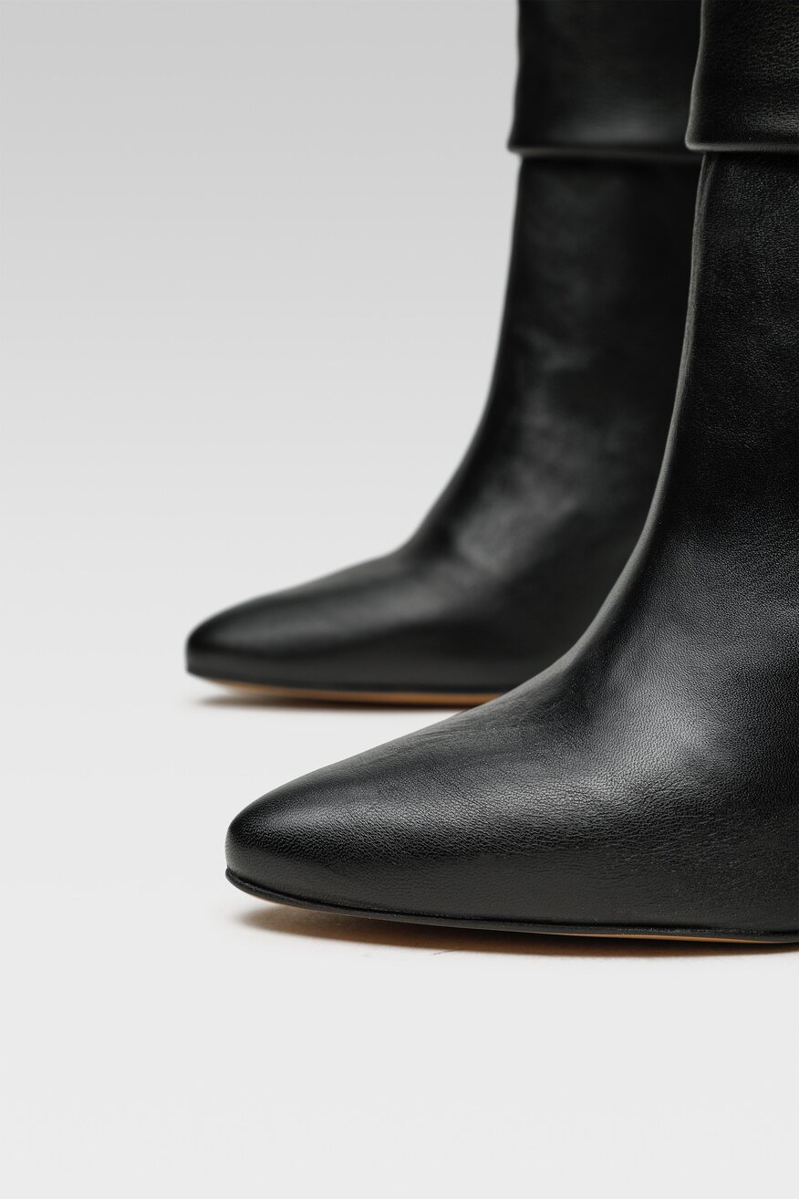 Gino Rossi - Skórzane kozaki czarne - 5904248053437