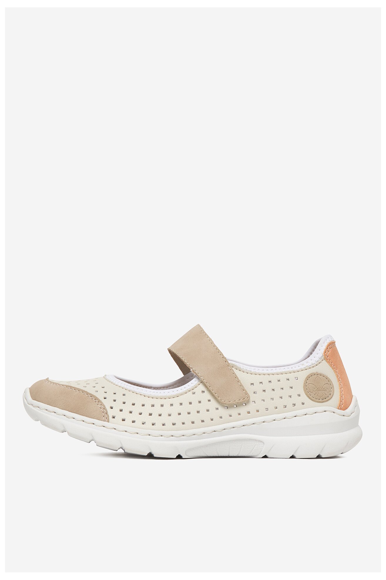 Baleriny Rieker CEO-L32B5-81 Beżowy jasny