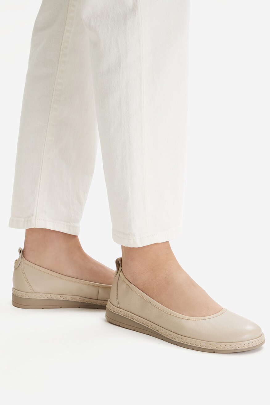 Lasocki - Baleriny skórzane - 5906751585924