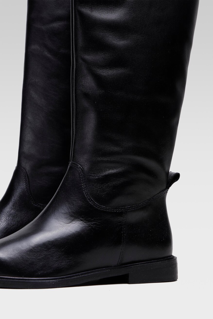 
                Lasocki - Skórzane kozaki czarne - 5904248021269