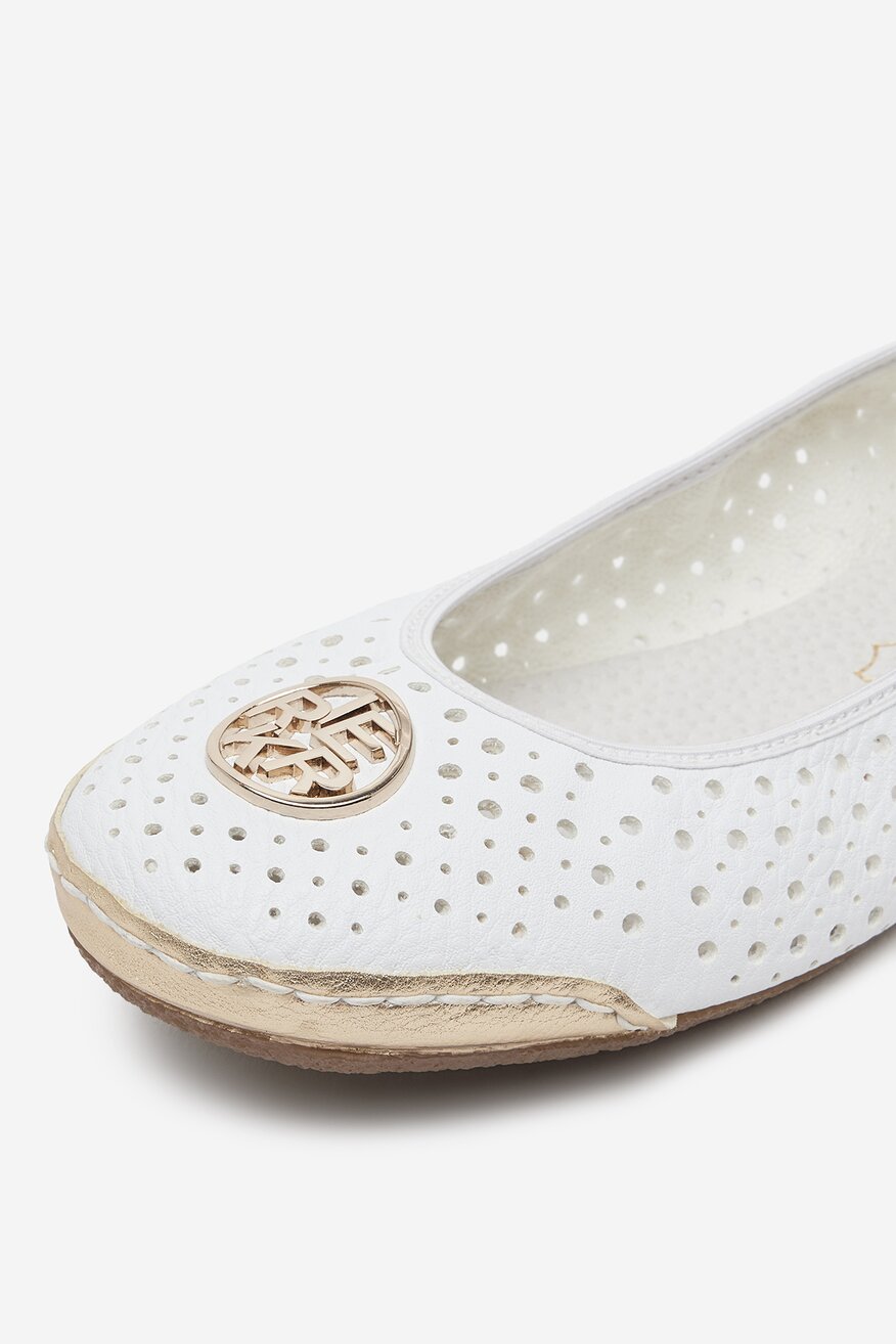 Baleríny Rieker BÍLÁ - 5903698361628