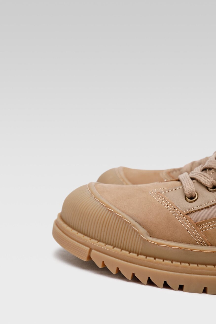 
                Lasocki Young - Skórzane kozaki beżowe - 5904862381251