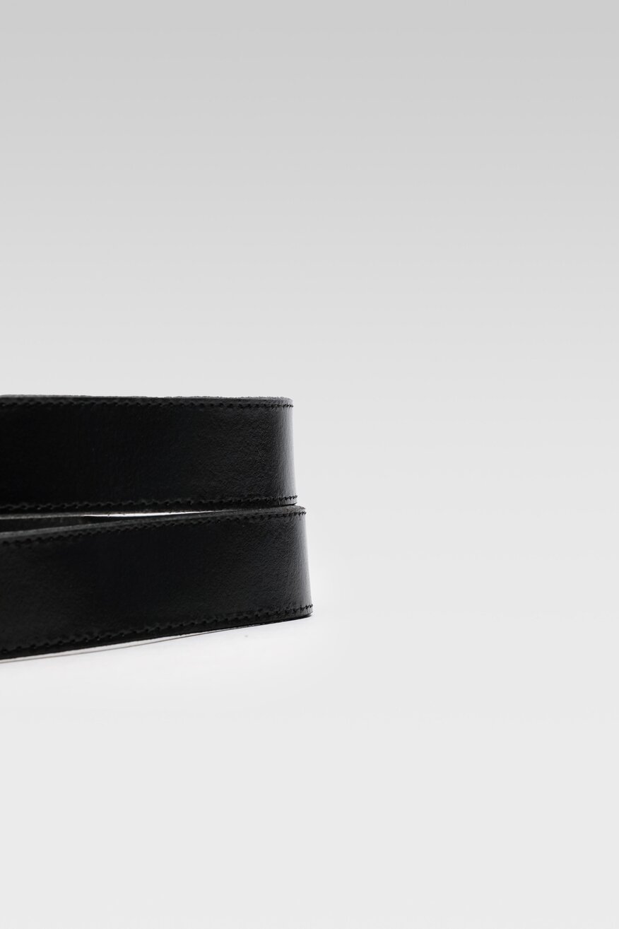 
                Lasocki - Pasek męski skórzany czarny - 5904862396255