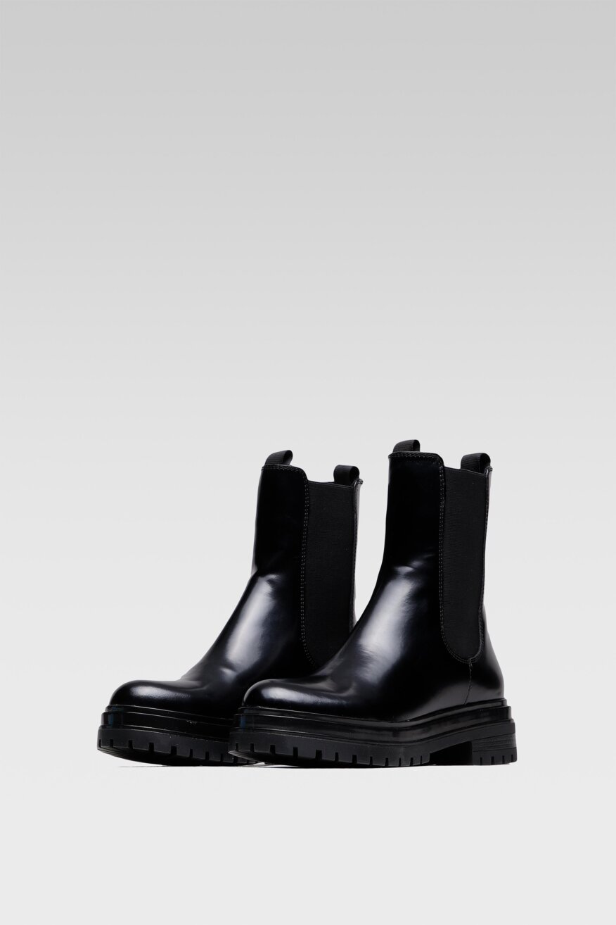 
                Badura - Skórzane botki czarne - 5903698831091