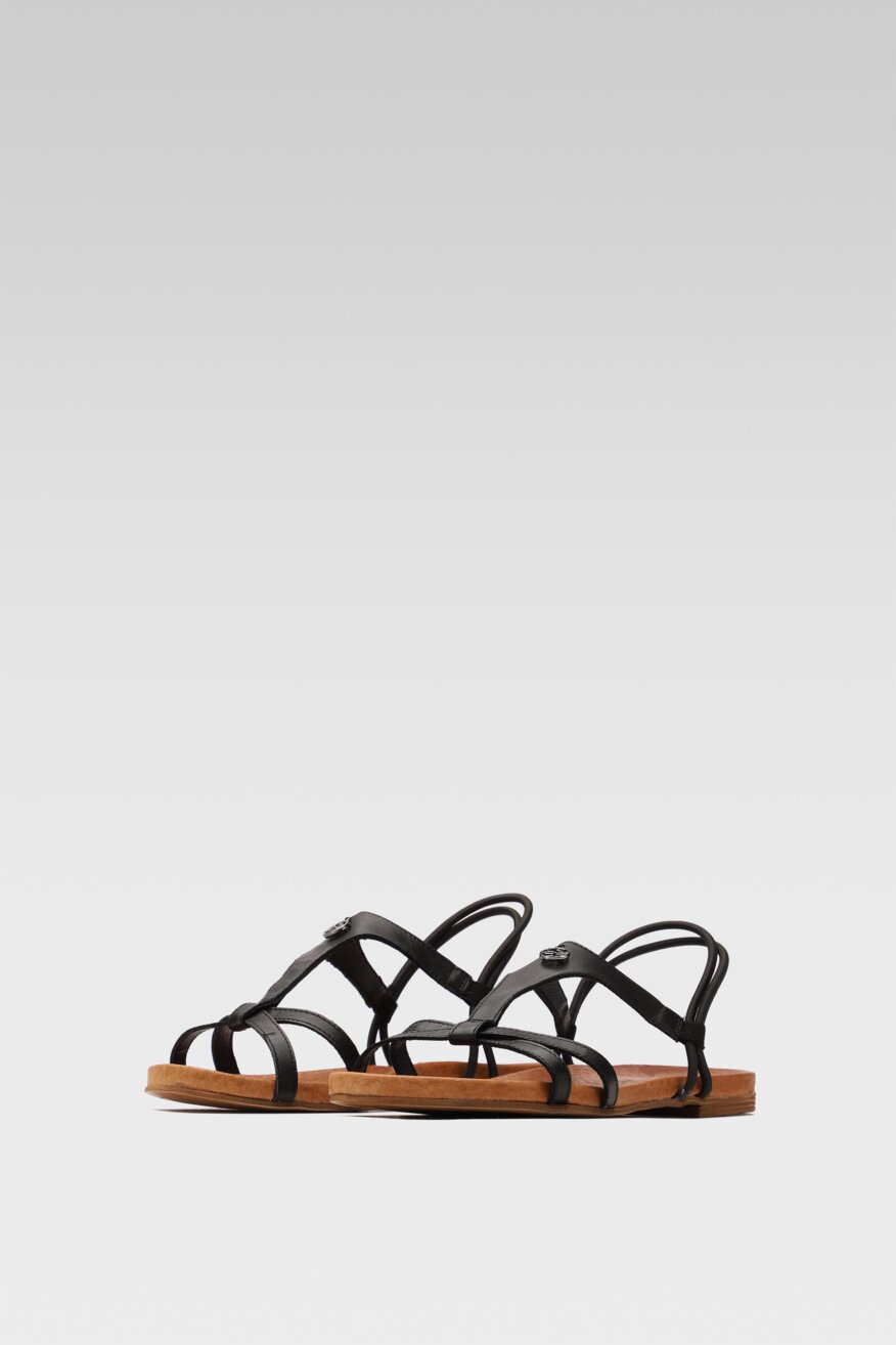 
                Lasocki - Skórzane sandały czarne - 5903698693590