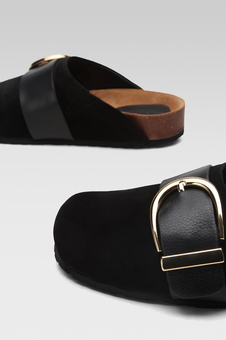 Badura - Skórzane sandały czarne - 5904862755663