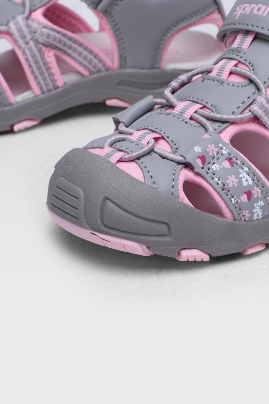 
                Sprandi - Sandały z printem szare - 5903698678436