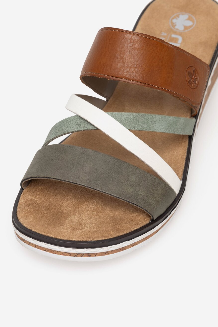 
                Rieker - Klapki na koturnie - 2230056172446