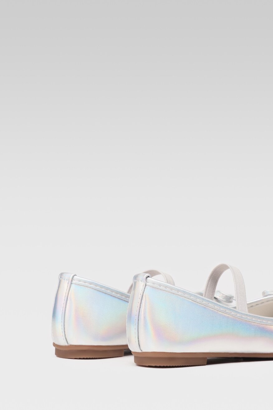 
                Nelli Blu - Półbuty z gradientem srebrne - 5903698405643