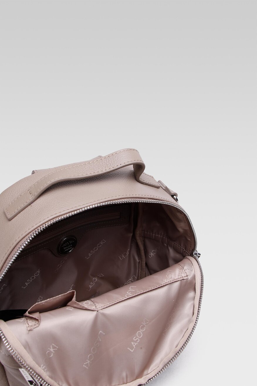 
                Lasocki - Plecak skórzany beżowy - 5904248087739