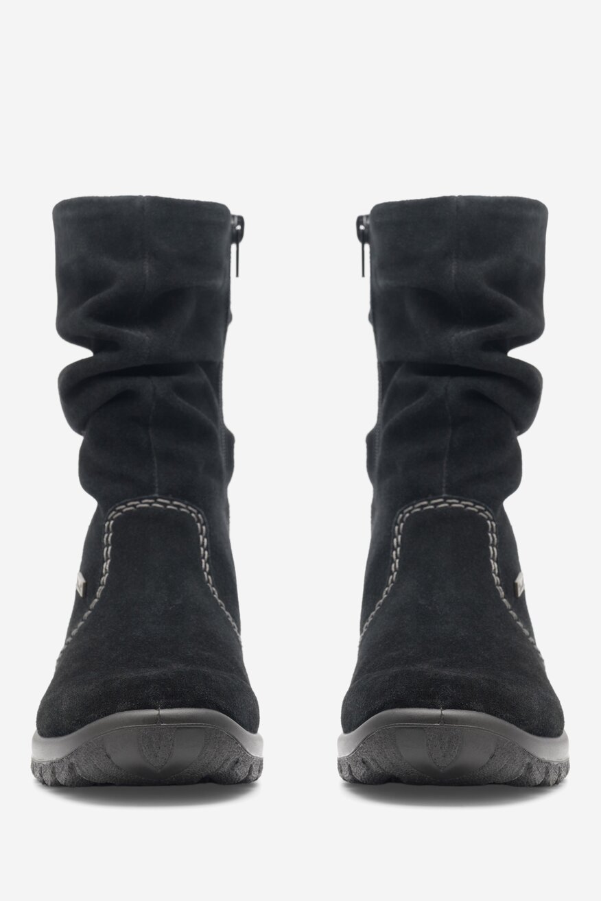 Rieker - Botki zamszowe ocieplane - 2230068924200
