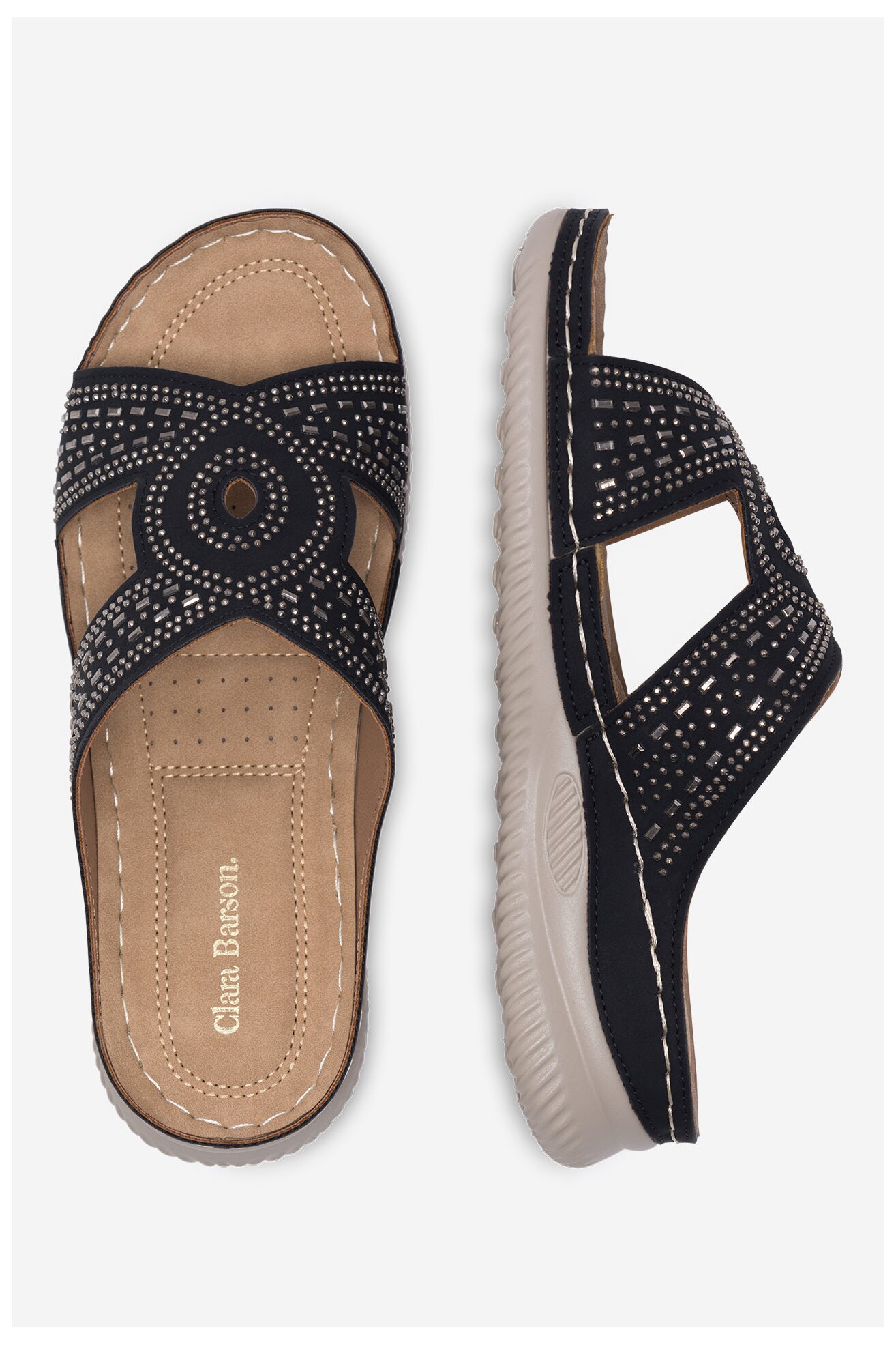 Шльопанець Clara Barson WYL05010-30 ЧОРНИЙ