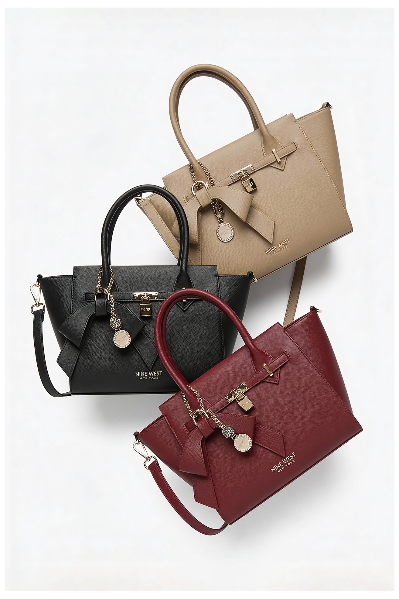 Torebka NINE WEST CEO-CHELSEA-CHARM-II-LX10185 Beżowy