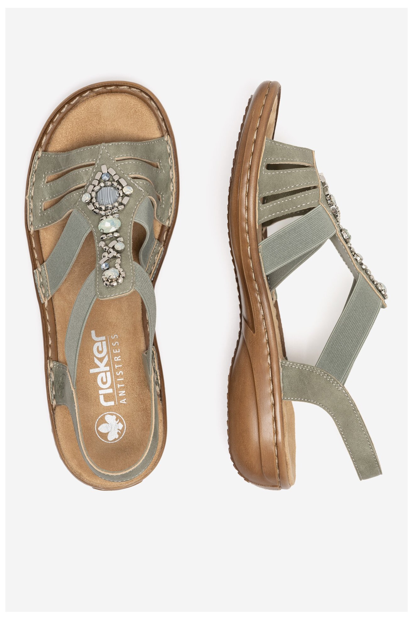 Sandały Rieker 60839-52 Zielony